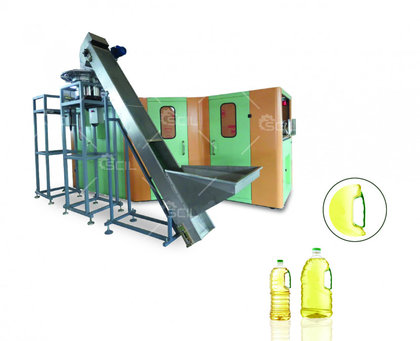  SCB-00BC Oil Bottle W-handle Fully Automatic Blowing Machine